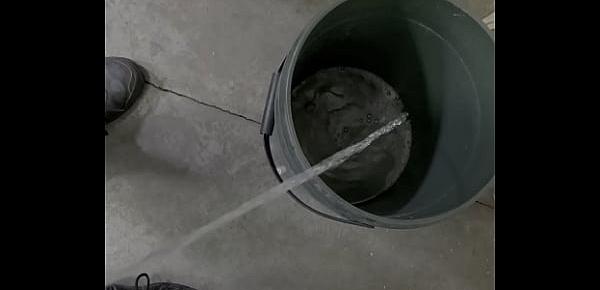  Peeing in a bucket